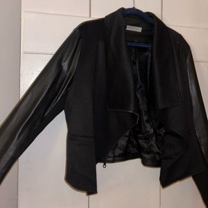Bagatelle Size Large Black Jacket With faux Leather Sleeves